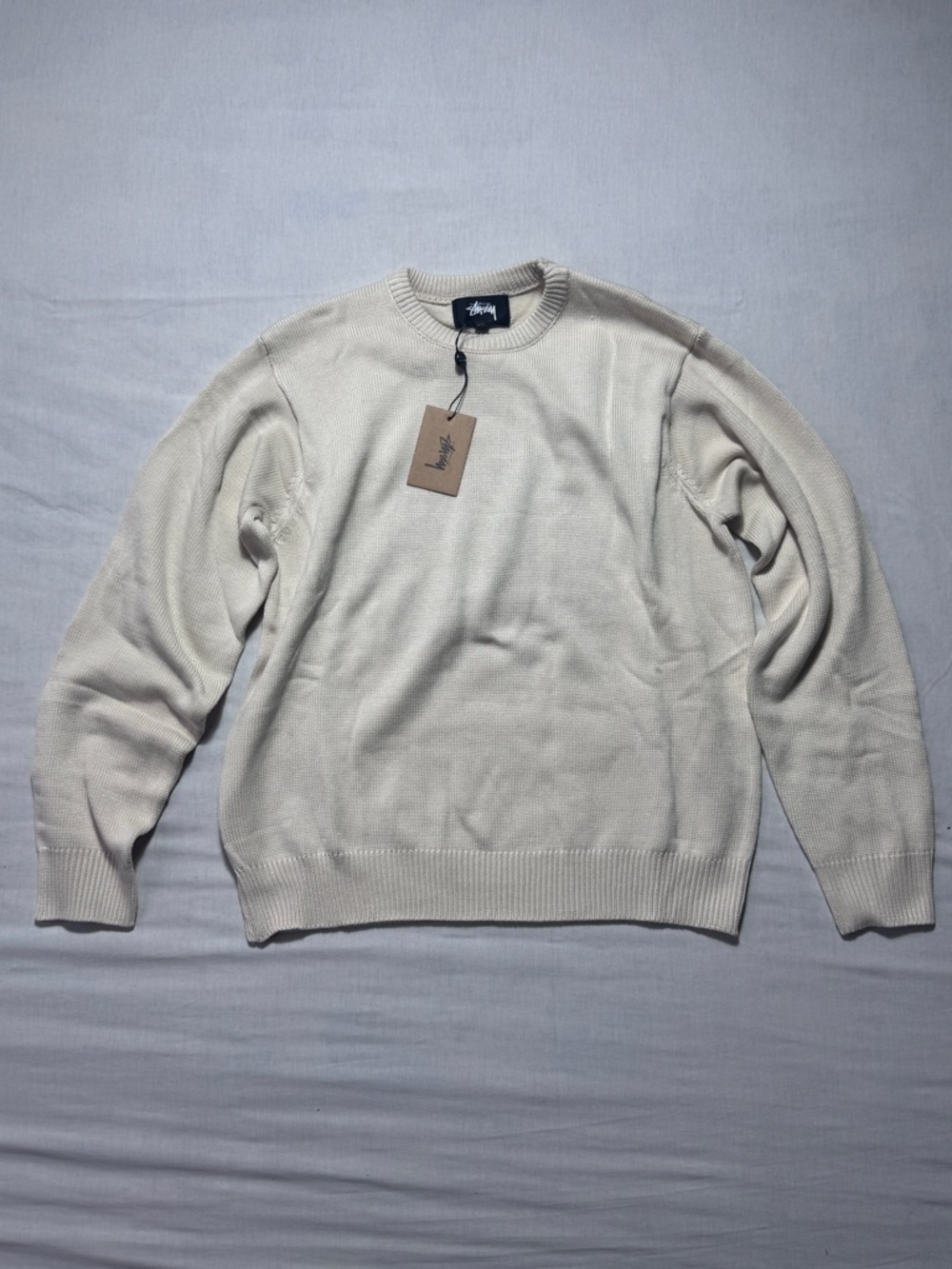 Stussy Men’s Crewneck Sweater - Cream men’s small